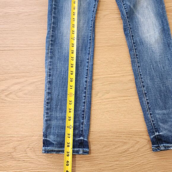 American Eagle Jeans Men 30x32 Blue Next Level Stretch Distress Denim Slim Pants - Picture 8 of 15